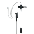 Écouteur noir avec tube acoustique, microphone et bouton PTT - EAN30-P